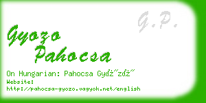 gyozo pahocsa business card